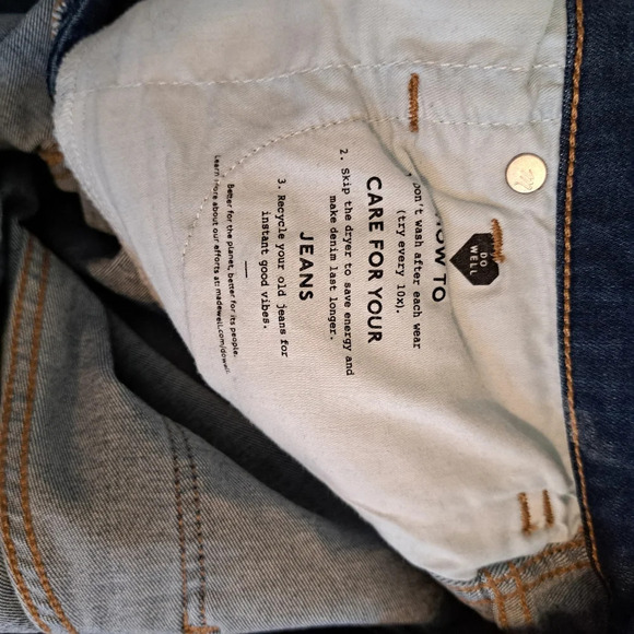 Madewell 10 Inch High Rise Ankle Skinny Jeans Raw Hem Women's, Size 27 - Picture 9 of 9